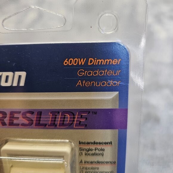 Leviton 611-6621-I  Decora Sureslide 600W Dimmer Switch Ivory - Picture 3 of 11